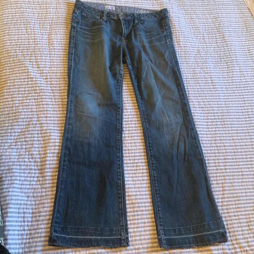 GAP 1969 distressed long and lean jeans